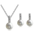 Faux Pearl Necklace and Earring Set