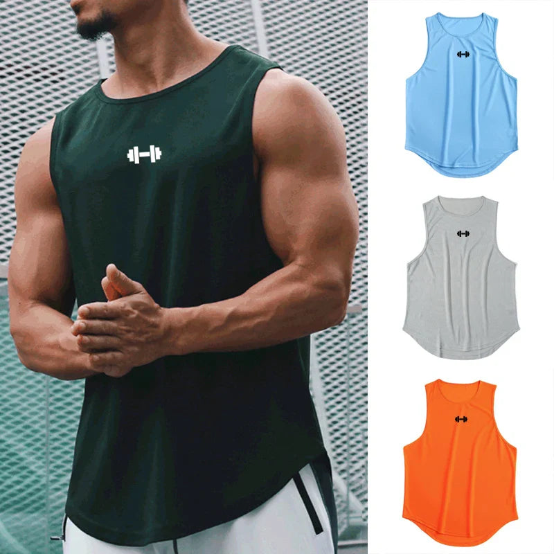 Summer Men's Gym Tank Top Fitness Training Clothing Quick-drying