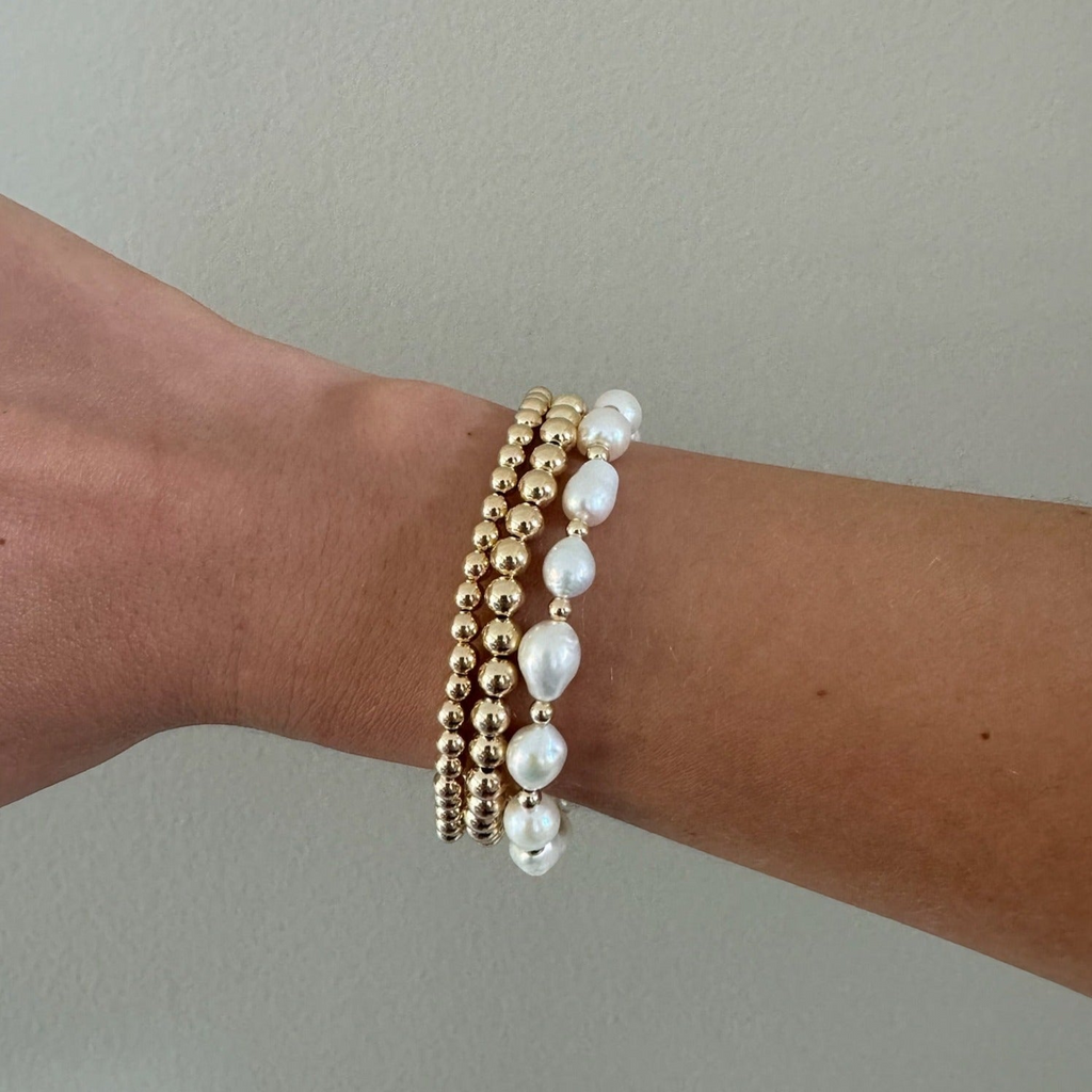 Baroque juno bracelet triple stack
